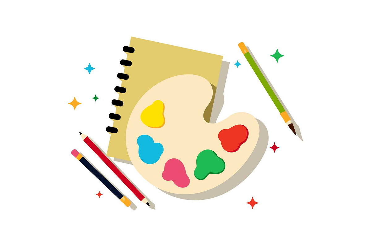 Globe & Art Tools Clipart Set, an Object Graphic by yasushie (Photo 2 of 16)