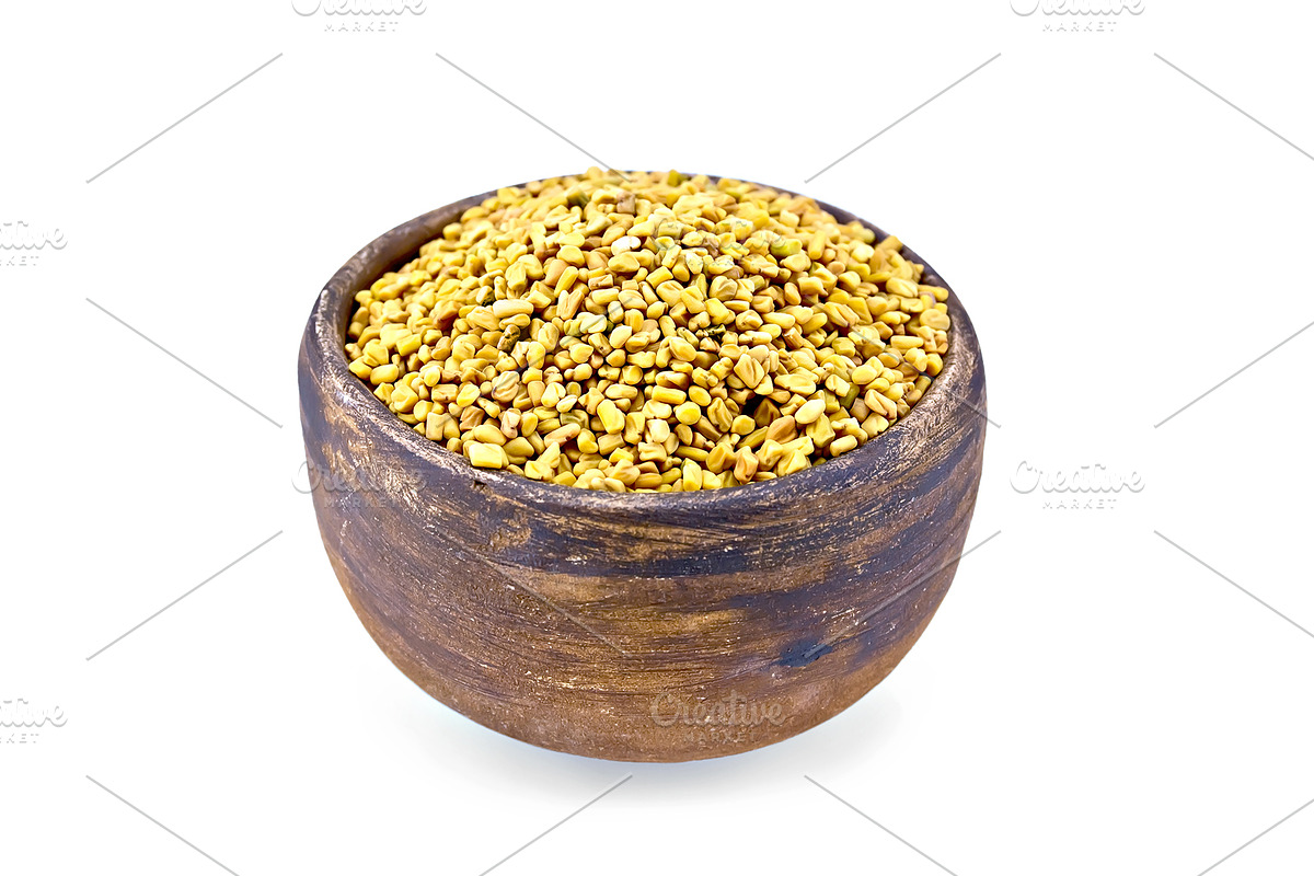 Fenugreek in bowl isolated, a Food & Drink Photo by rezkrr (Photo 1 of 3)