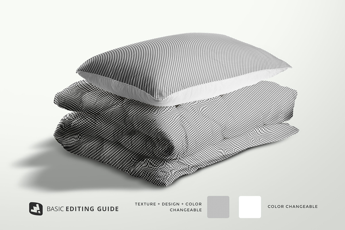 Duvet & Pillow Case Mockup, a Product Mockup by Designertale (Photo 9 of 11)