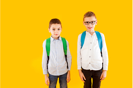 Cute schoolboys in uniform with, a School & Education Photo by oksix