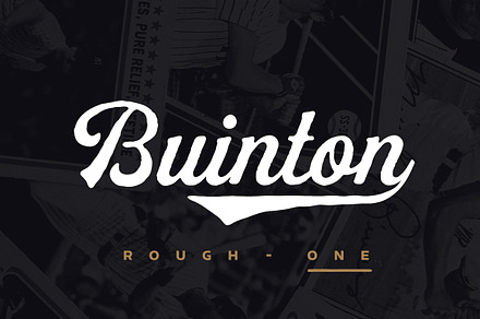 Buinton Rough - One, a Script Font by Mika Melvas