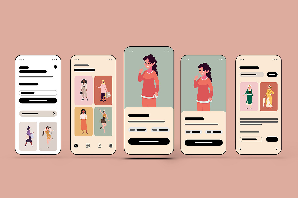 Fashion E-commerce Mobile App UI Kit, an UI Kit Template by MightyDesign (Photo 1 of 8)