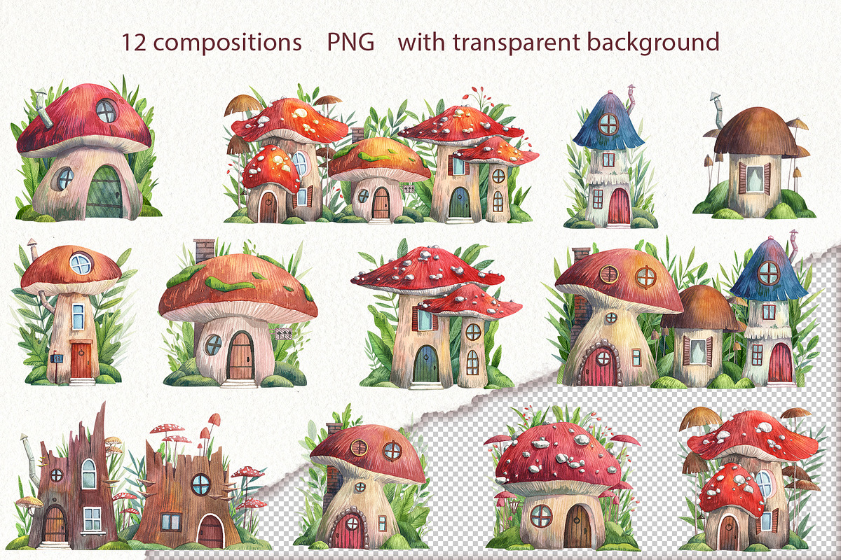 Fairytale forest - watercolor PNG, an Illustration by Dashamoony (Photo 3 of 4)