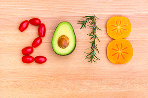 New year 2018 made of vegetables stock photo containing 2018 and avocado