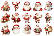 Sparkly Santa Clipart Bundle, an Illustration by Daily.Designs (Thumbnail 2 of 4)