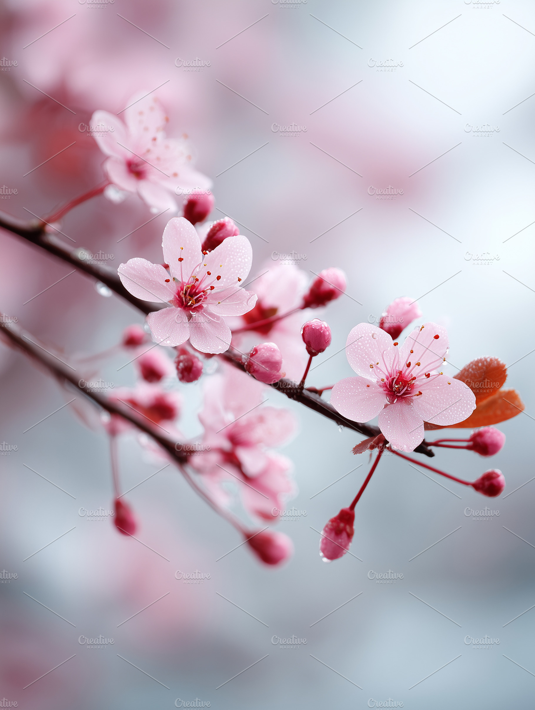 Delicate pink cherry blossom flowers, a Nature Photo by MistyDay