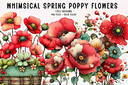 Whimsical Spring Poppy Flowers, an Illustration by CreationArt (Thumbnail 1 of 10)