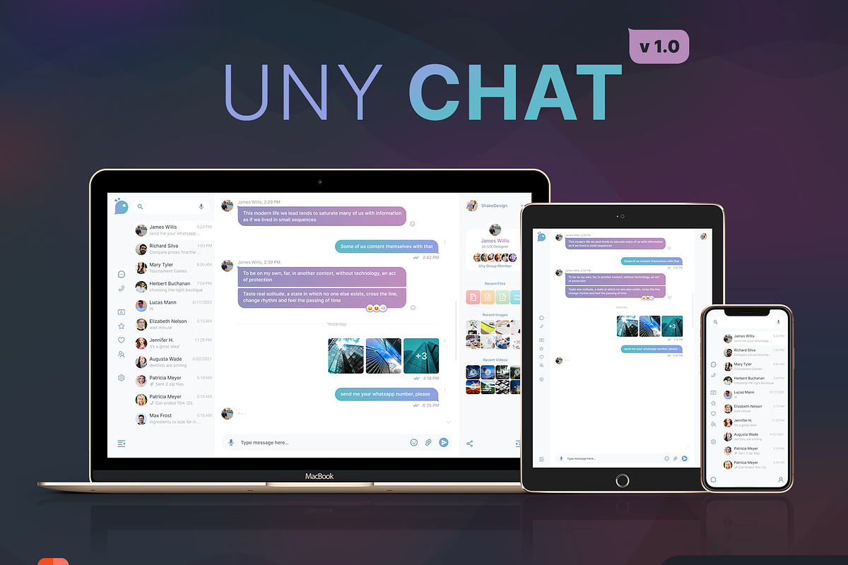 Uny Chat v1.0 - Figma Template, an App Template by emagweb (Photo 3 of 39)