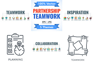 Partnership and Business Teamwork, an Education Illustration by TAlex