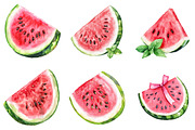 Watermelon Clipart, Pink Watermelon, an Illustration by Design Market (Thumbnail 4 of 4)