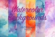 Watercolor Backgrounds 25 JPG 300dpi, a Background Graphic by MuzaArtStudio (Thumbnail 1 of 5)