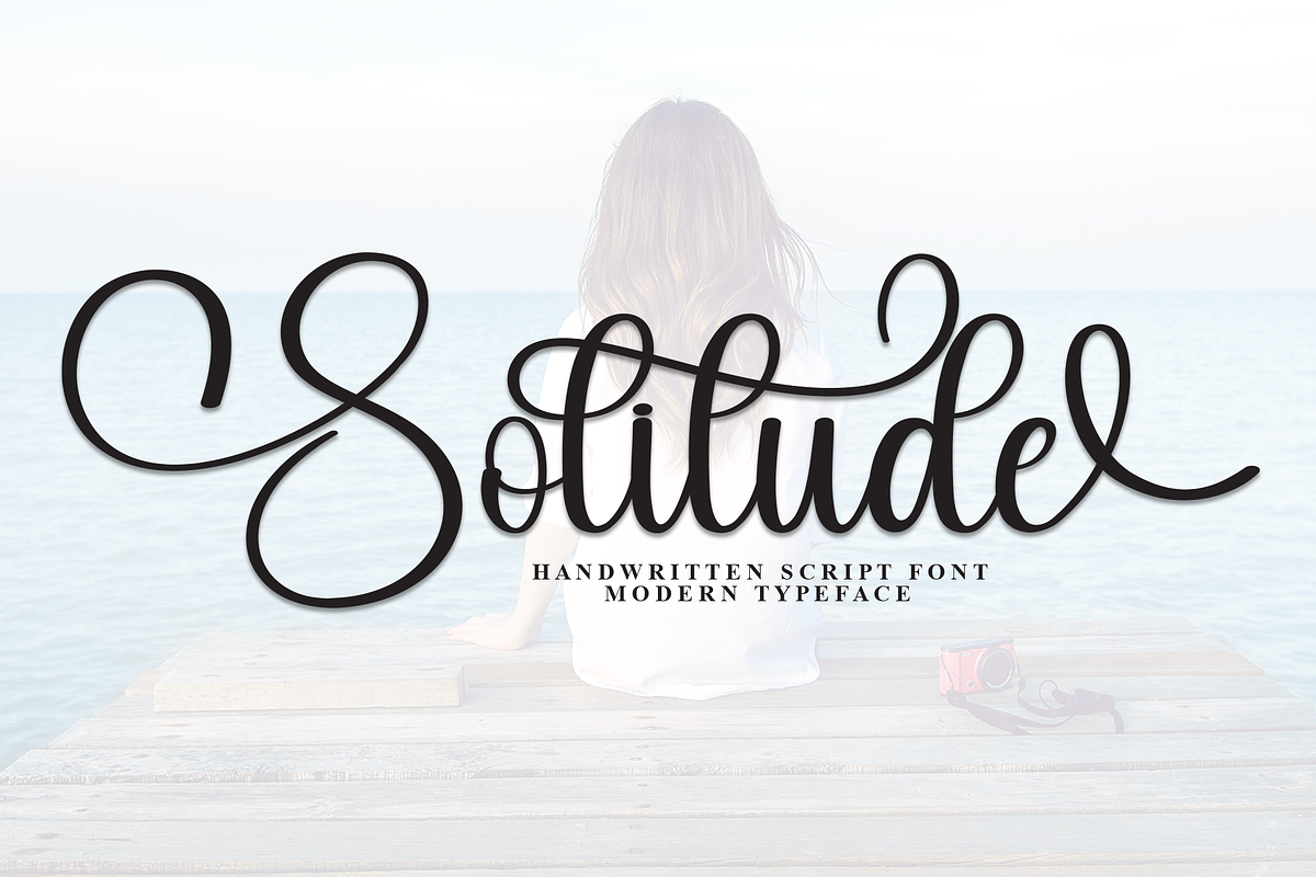 Solitude | Script Font, a Handwritten Font by Scratchones (Photo 1 of 9)