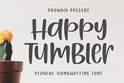 Happy Tumbler - Playful Handwriting, a Handwritten Font by Letterayu Studio (Thumbnail 1 of 6)