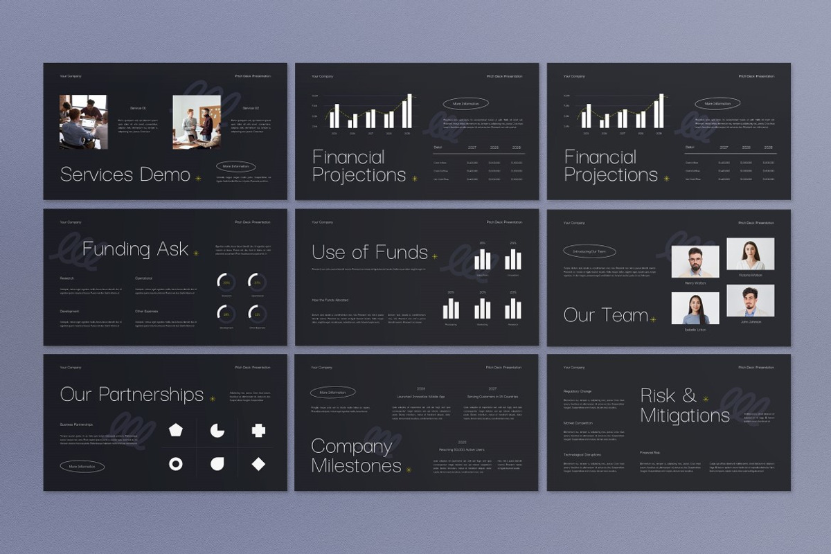 Gray Yellow Pitch Deck Keynote, a Presentation Template by graphicook (Photo 6 of 8)
