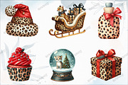 Leopard Christmas Clipart, a Graphic by designcity5 (Thumbnail 2 of 5)