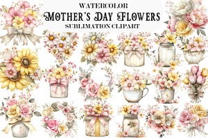 Whimsical Mother's Day Flowers, an Illustration by Designking