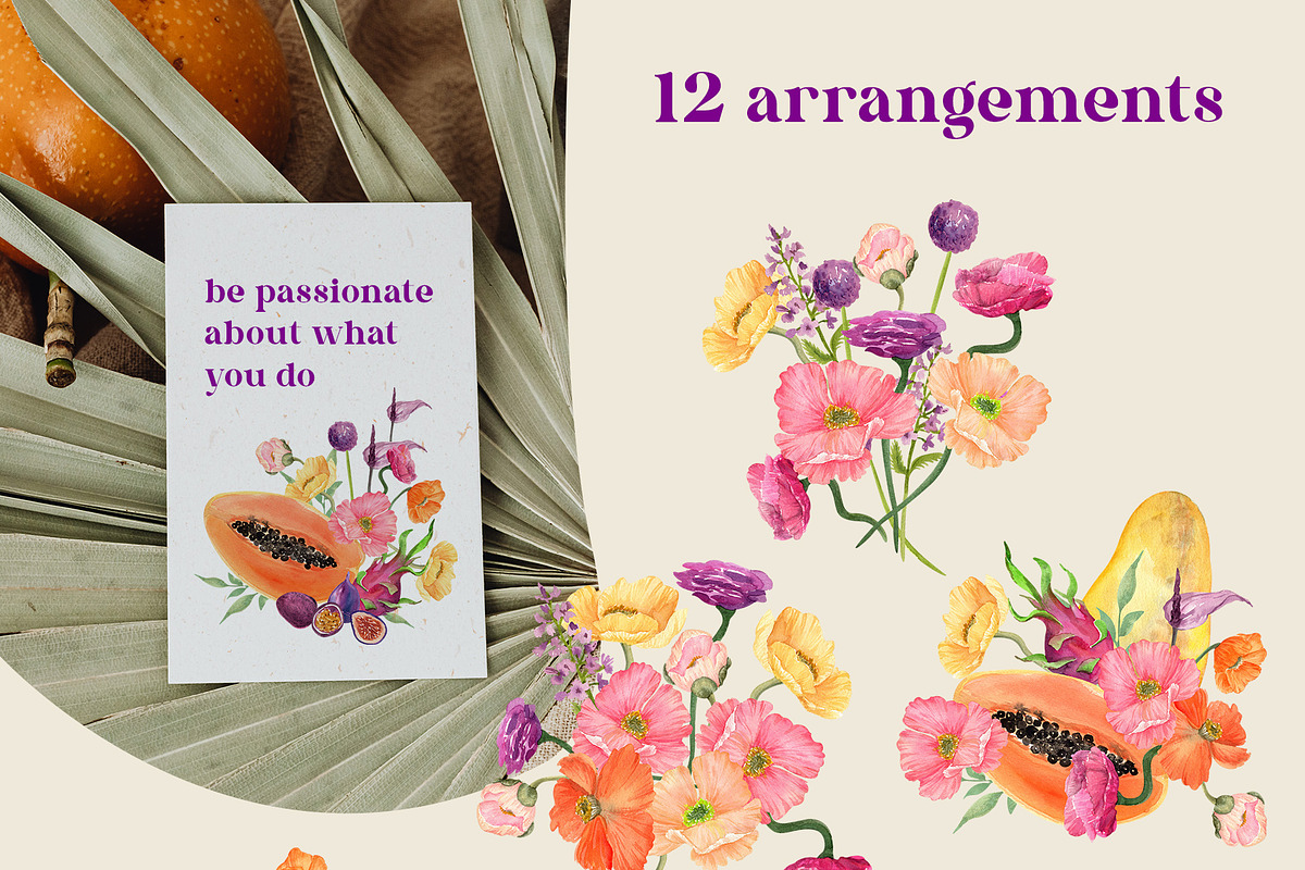 PASSION Flowers & Tropic Fruit, an Illustration by Catch the Dream Art (Photo 2 of 16)