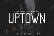 MDC Uptown - A Modern Condensed Font, a Sans Serif Font by Millieangelo (Thumbnail 1 of 6)