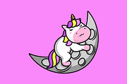 Cute Unicorn Sleeping Cartoon Vector, an Animal Illustration by Artstorystudio (Thumbnail 4 of 4)