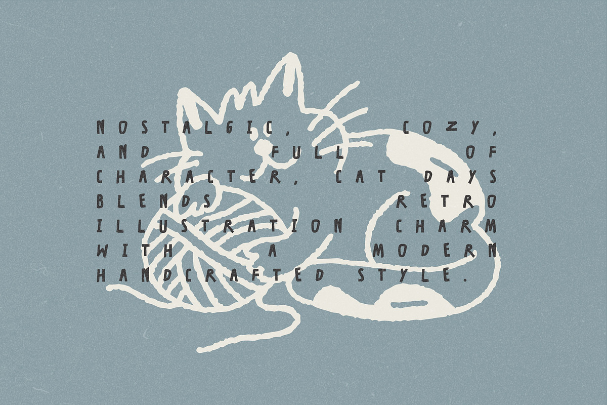 Cat Days: 100 Textured Kitties Pack, an Animal Illustration by Veyla (Photo 12 of 14)
