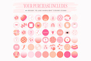 Pink Peach Retro Instagram Icons, a Social Media Template by Summit Avenue (Thumbnail 2 of 3)