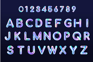 Holographic balloon alphabet, an Object Illustration by Stock-Smart-Start