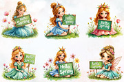Hello Spring Angel Sublimation Png, an Illustration by RobertsArt (Thumbnail 5 of 7)