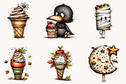 Whimsical Halloween Ice Cream, a Seasonal Illustration by Designworld (Thumbnail 6 of 9)