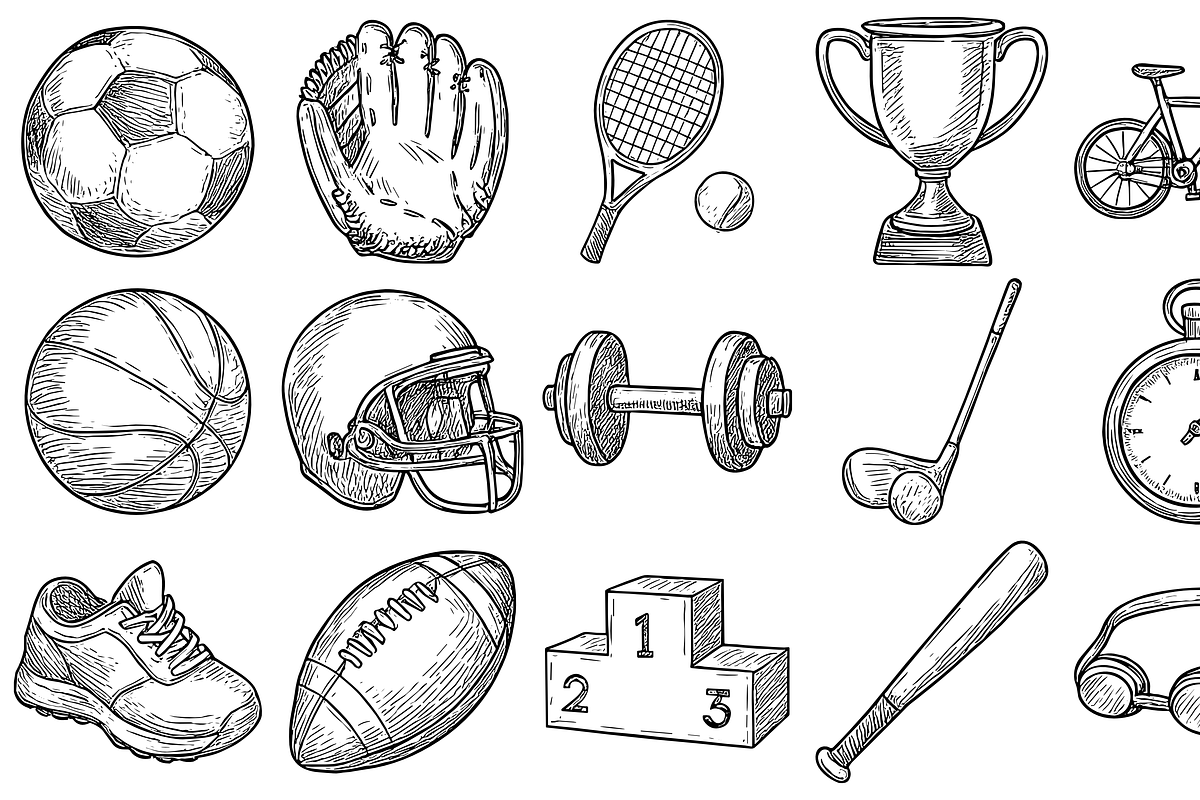 Sports Gear Icon Collection, an Object Graphic by nikagraphic (Photo 2 of 3)
