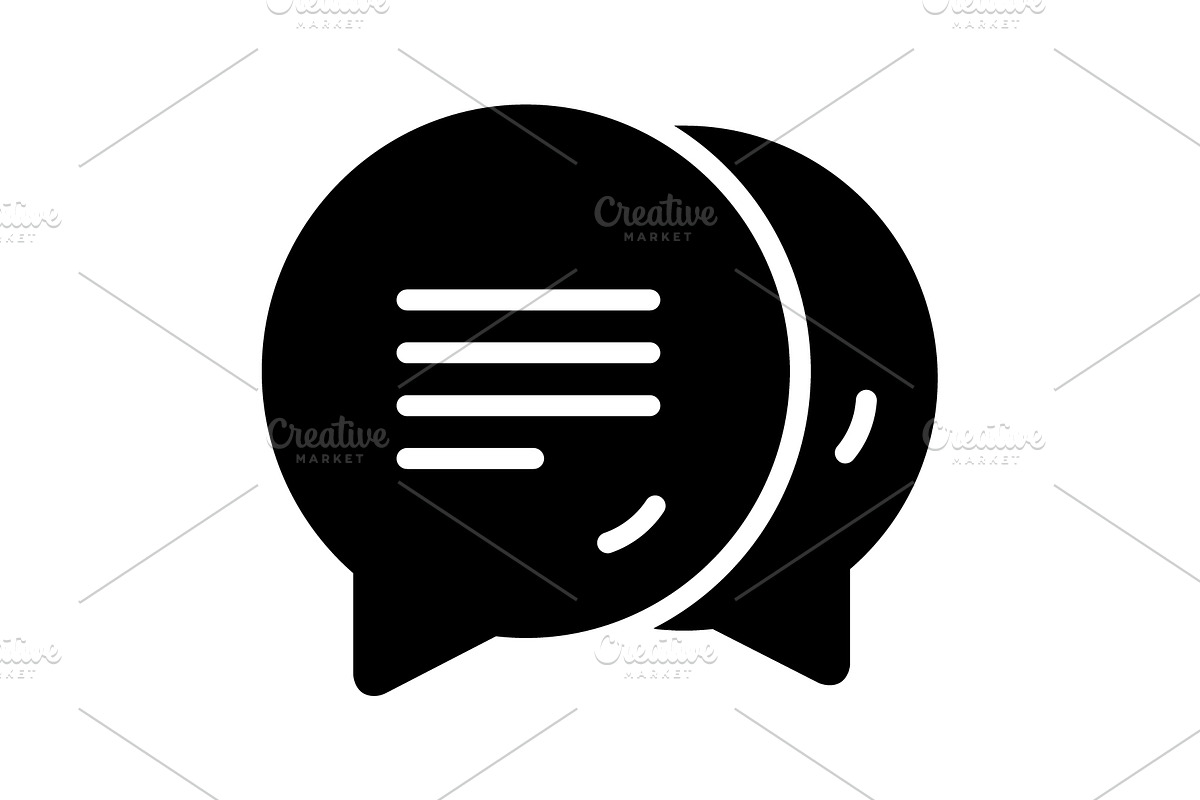 Dialog message solid icon, a Solid Icon by Creative priyanka