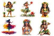 Hula Girl PNG Clipart, an Illustration by CreationArt (Thumbnail 4 of 5)