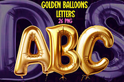 Golden Balloons Alphabet Lettering, a Decorative Illustration by LekoArt (Thumbnail 1 of 5)
