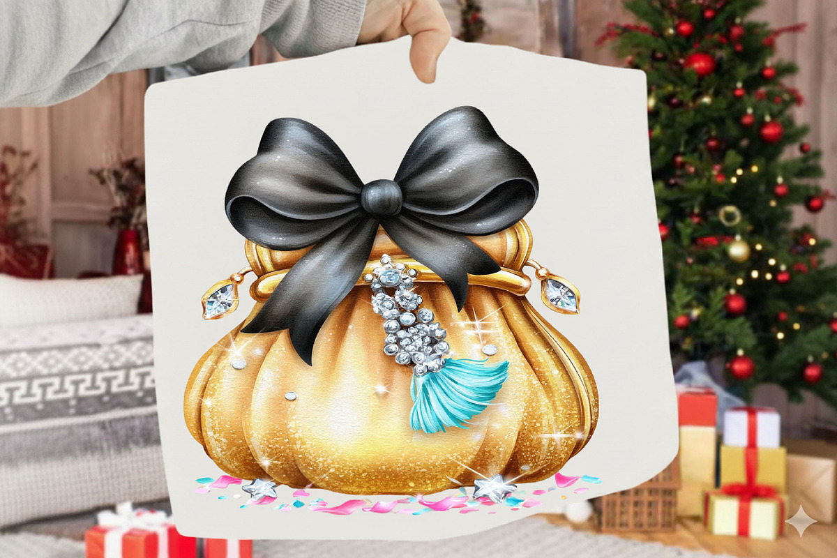Black Gold New Year Clipart Bundle, a Seasonal Illustration by SVGArt (Photo 5 of 5)