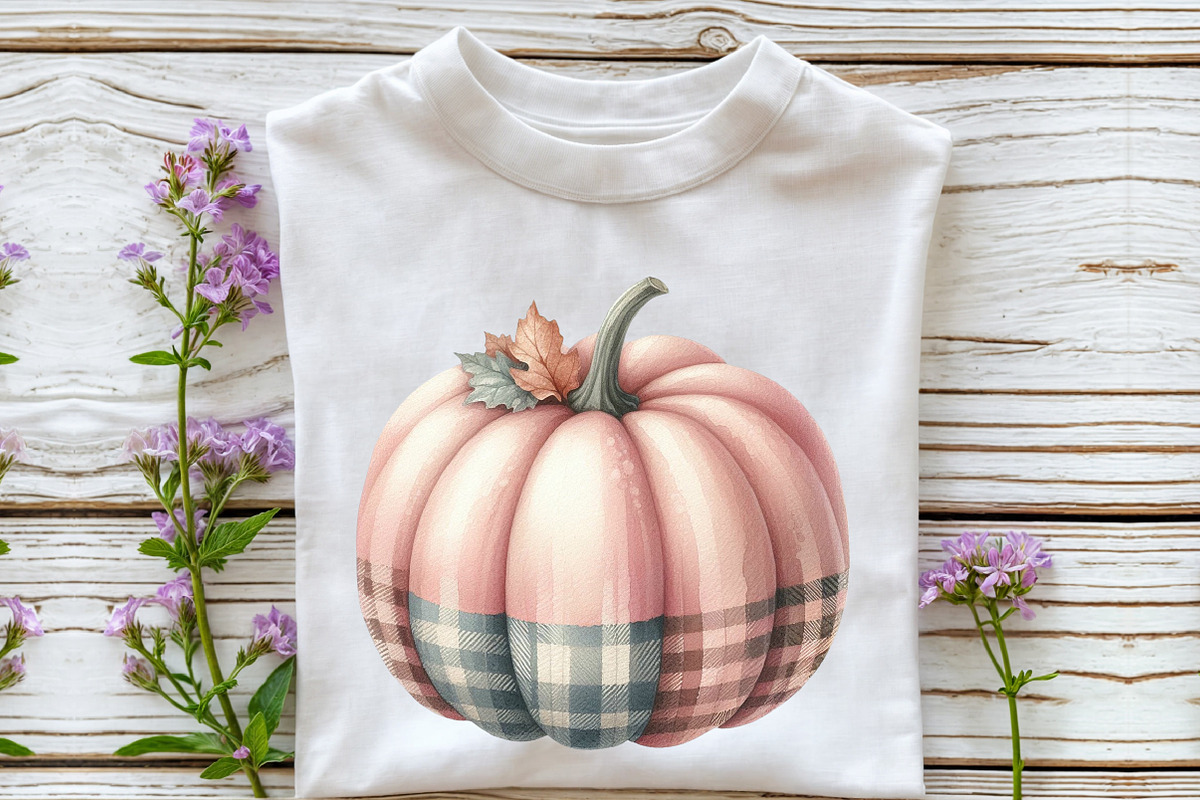 Autumn Plaid Pumpkin Clipart, an Illustration by Rose Art (Photo 3 of 7)