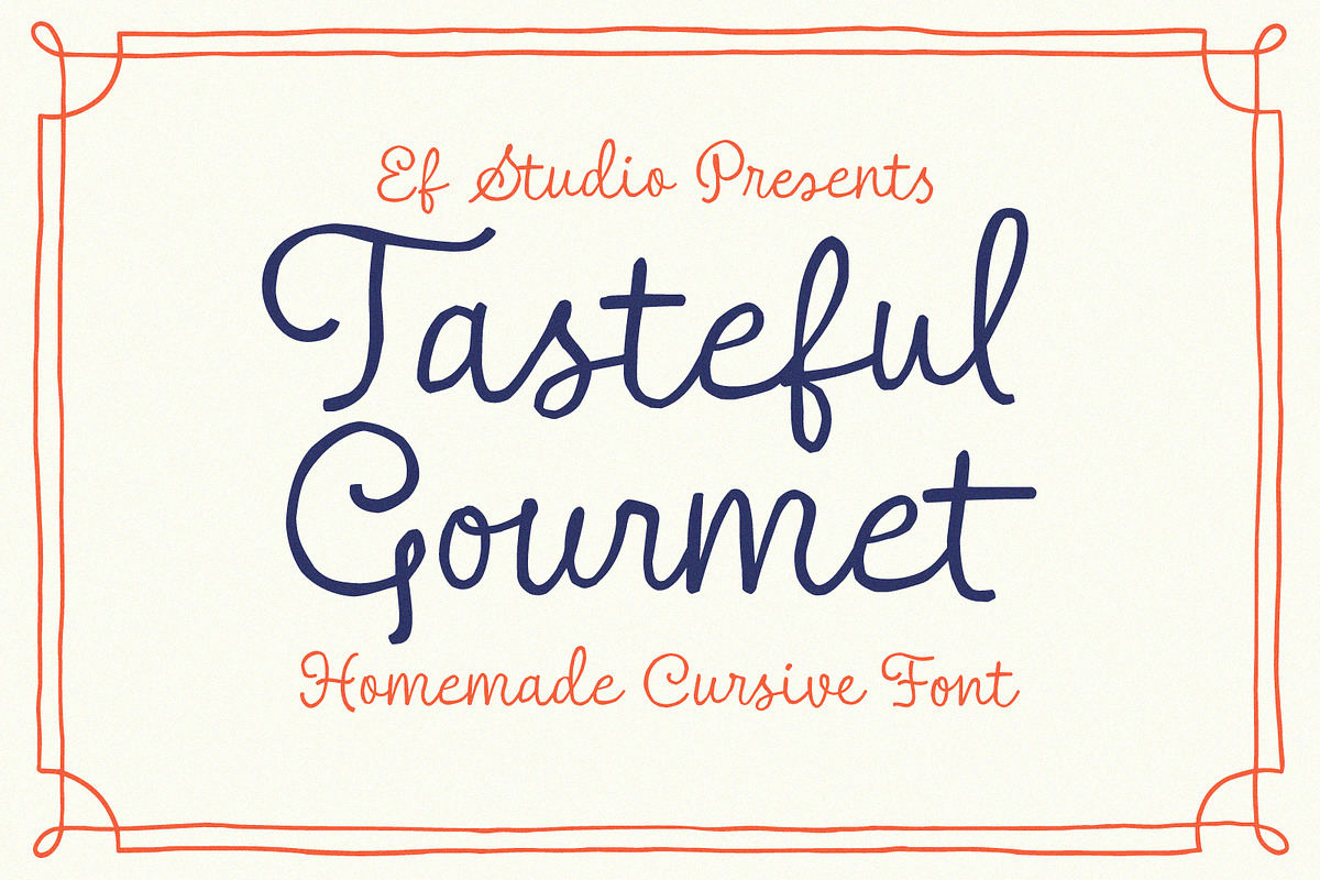 Tasteful Gourmet Script, a Script Font by Ef Studio (Photo 1 of 11)