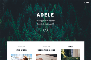 Adele Responsive Blog Ghost Theme