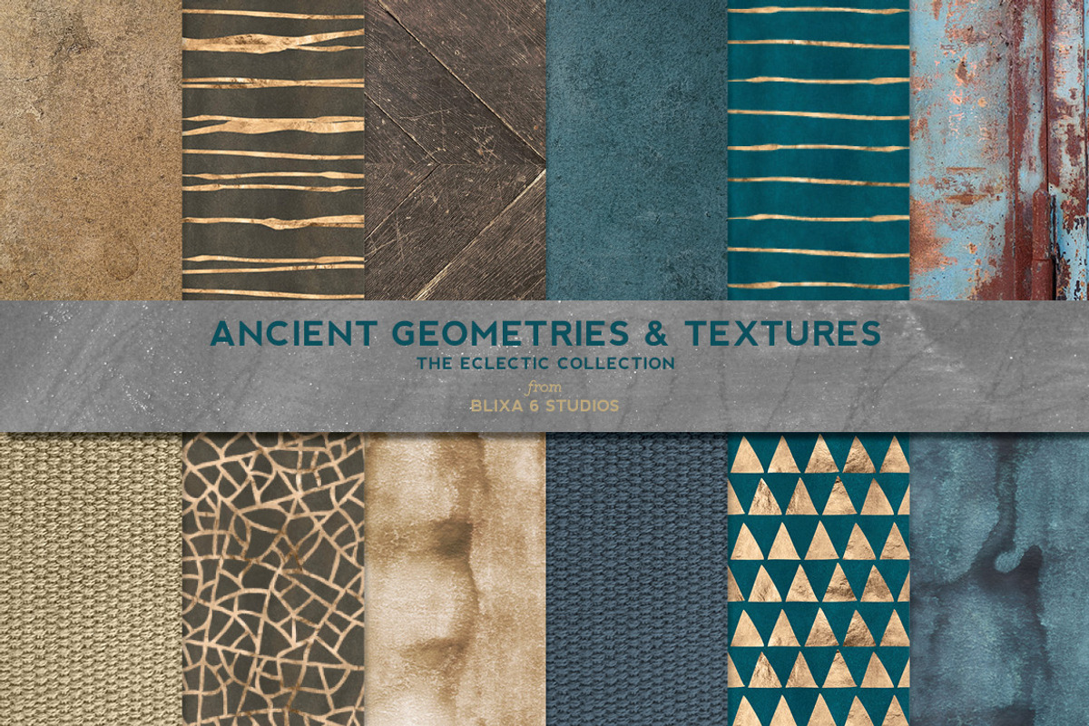 Ancient Geometric Gold & Textures, a Texture Graphic by Blixa 6 Studios (Photo 1 of 5)
