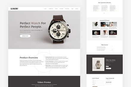 Luxury - Luxury Watch One Page HTML