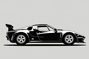 Sports Car Silhouette, an Illustration by balal (Thumbnail 6 of 9)