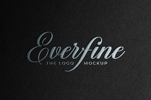 Logo Mockup Silver Foil Effect