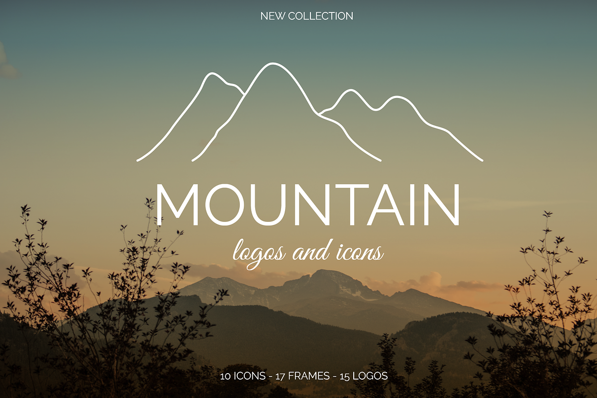 MOUNTAIN Logos, Icons and Frames, a Branding & Logo Template by Andreen (Photo 1 of 15)