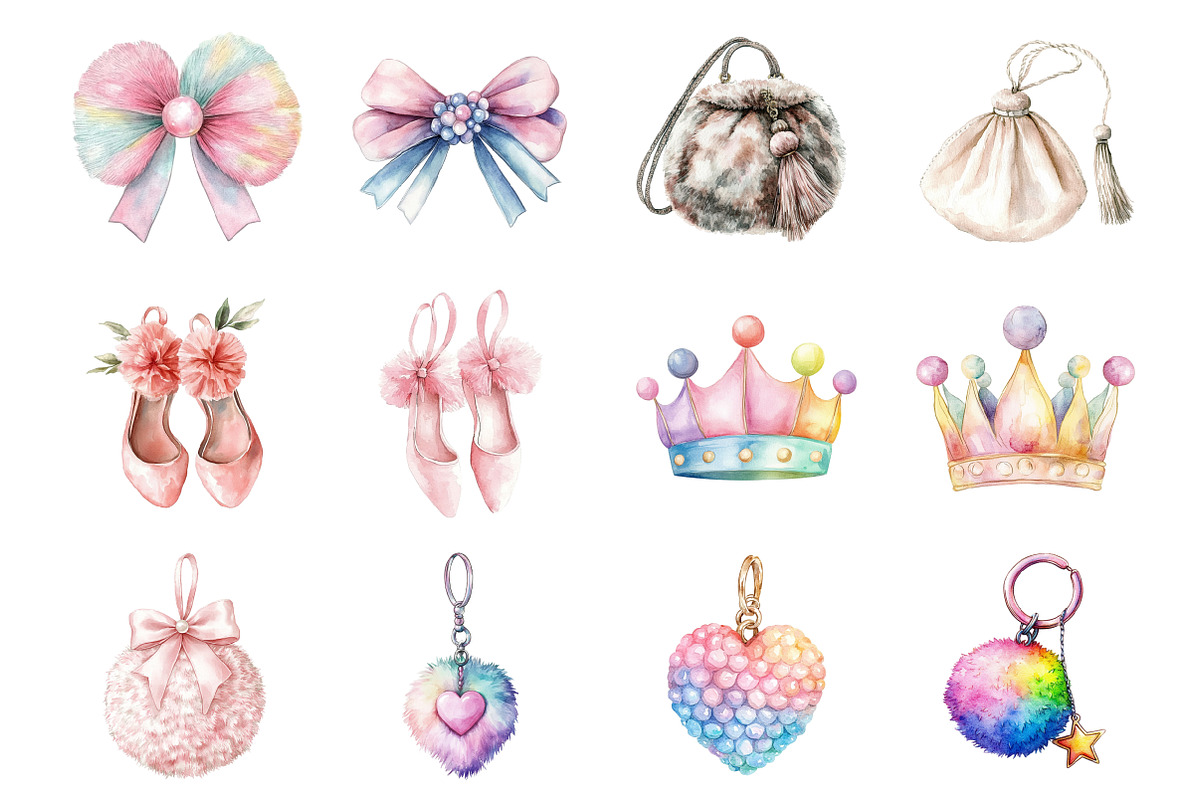 Girly Accessories Clipart, an Illustration by Design Market (Photo 3 of 3)