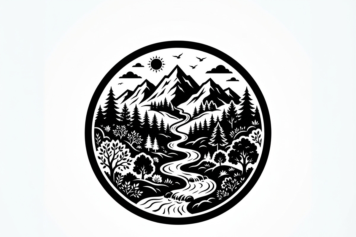 60 Eco Globe Landscape Silhouette, a Technology Illustration by Amazin_art (Photo 25 of 25)