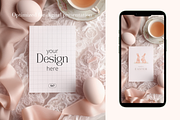 Lace 5x7 Easter Greeting Card Mockup, a Product Mockup by Serenefeeling (Thumbnail 5 of 6)