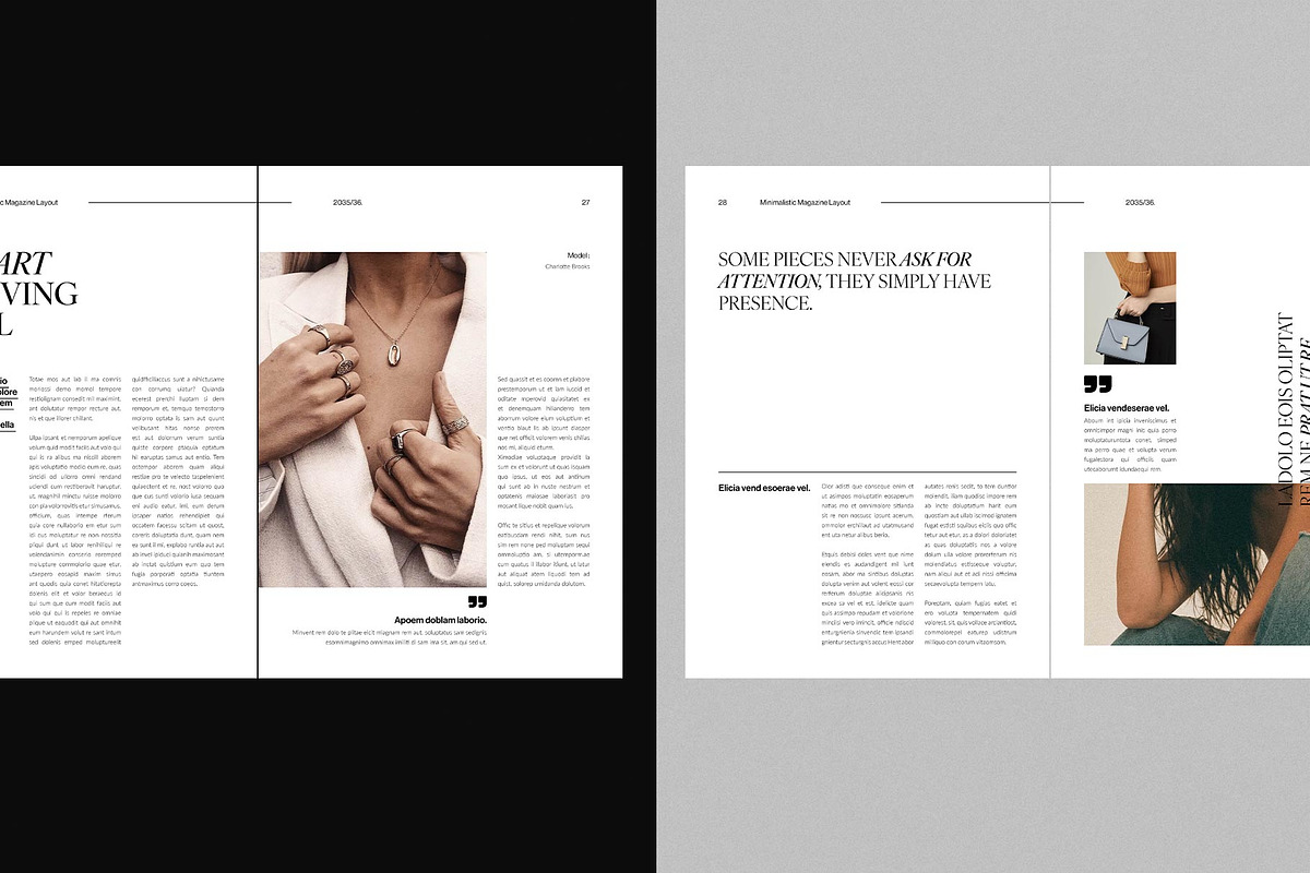 Minimalistic Magazine Template, a Magazine Template by DesignCrest (Photo 7 of 18)