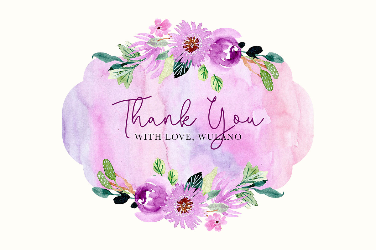 Purple Vibes - Watercolor Clipart, a Decorative Illustration by wulano (Photo 7 of 7)