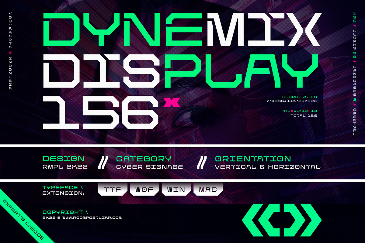 Dynemix Display Font, a Font by RMPL.std (Photo 1 of 4)
