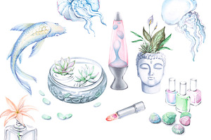 Transparent mood watercolour