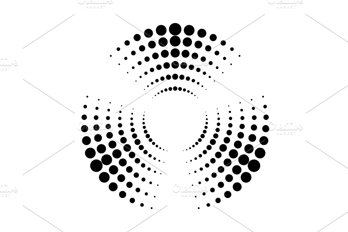 Halftone dotted speed lines, an Illustration by Things for designers
