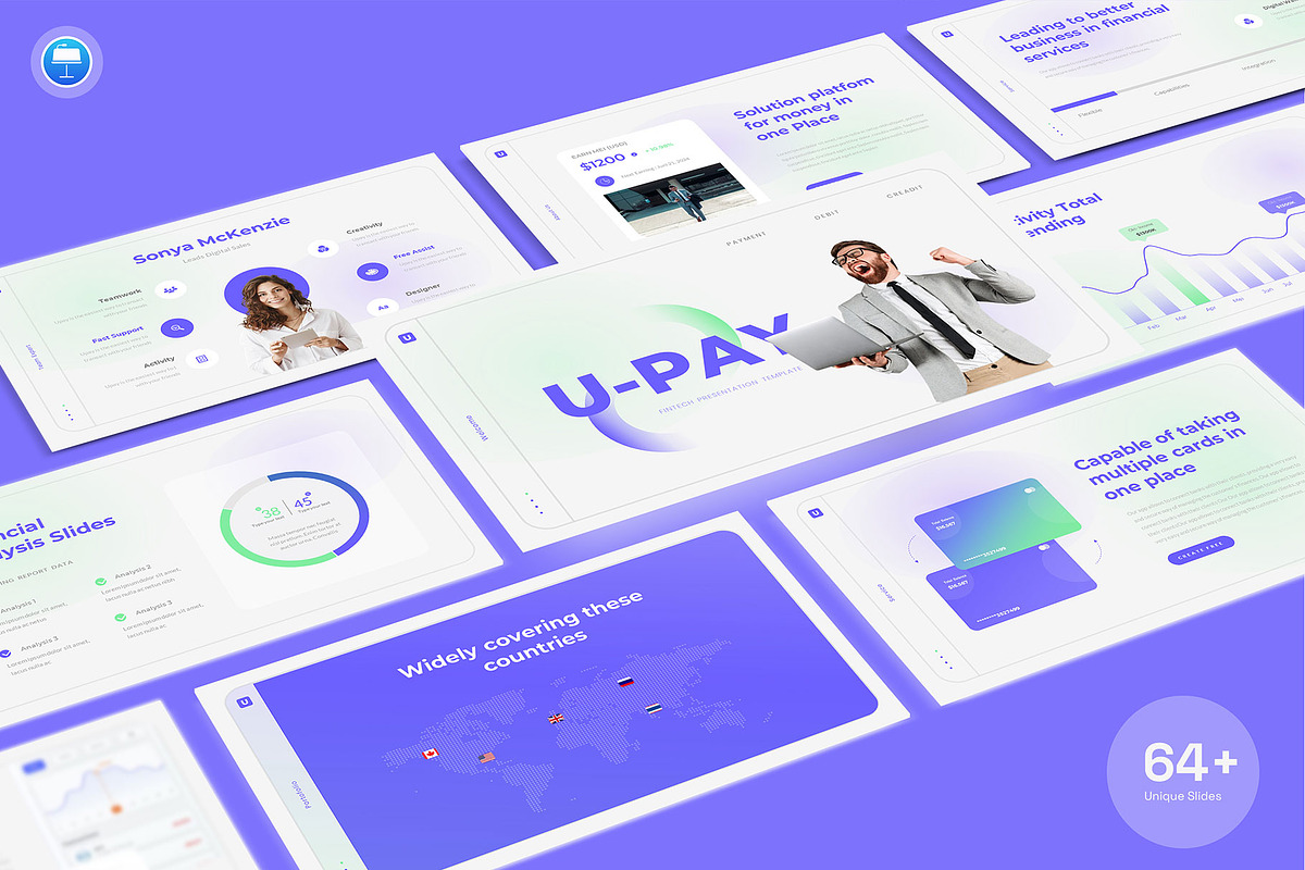FinTech Industry Keynote, a Presentation Template by Pixslides (Photo 1 of 8)